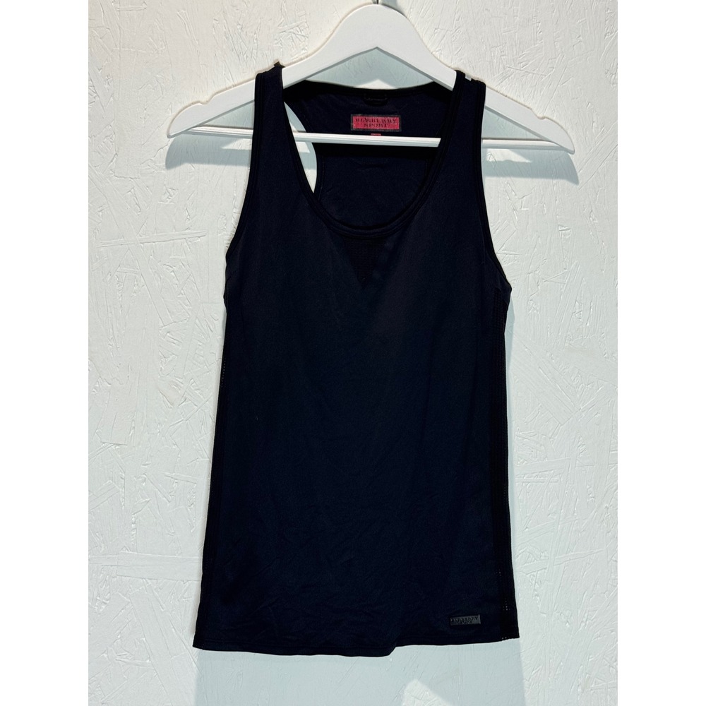 Burberry Sport Womens Black Racerback Mesh Panel Athletic Tank Top Medium